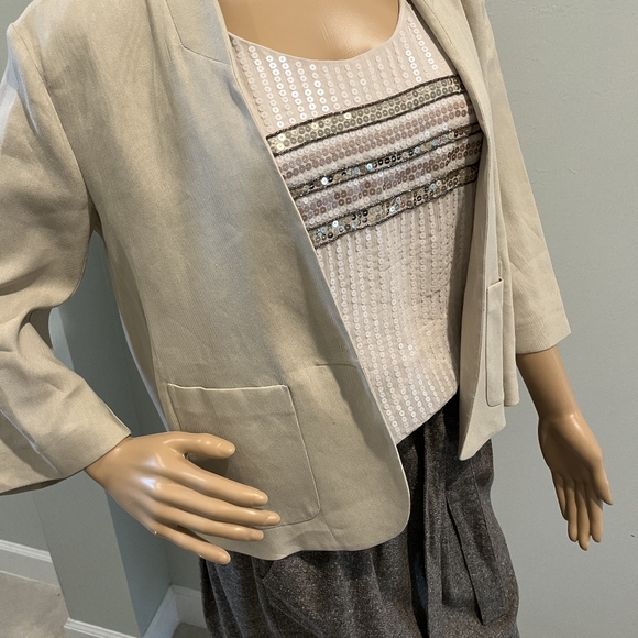 Piazza Sempione Linen Jacket Made in Italy Size 44 - US size 8 - 10 or … - Picture 2 of 16